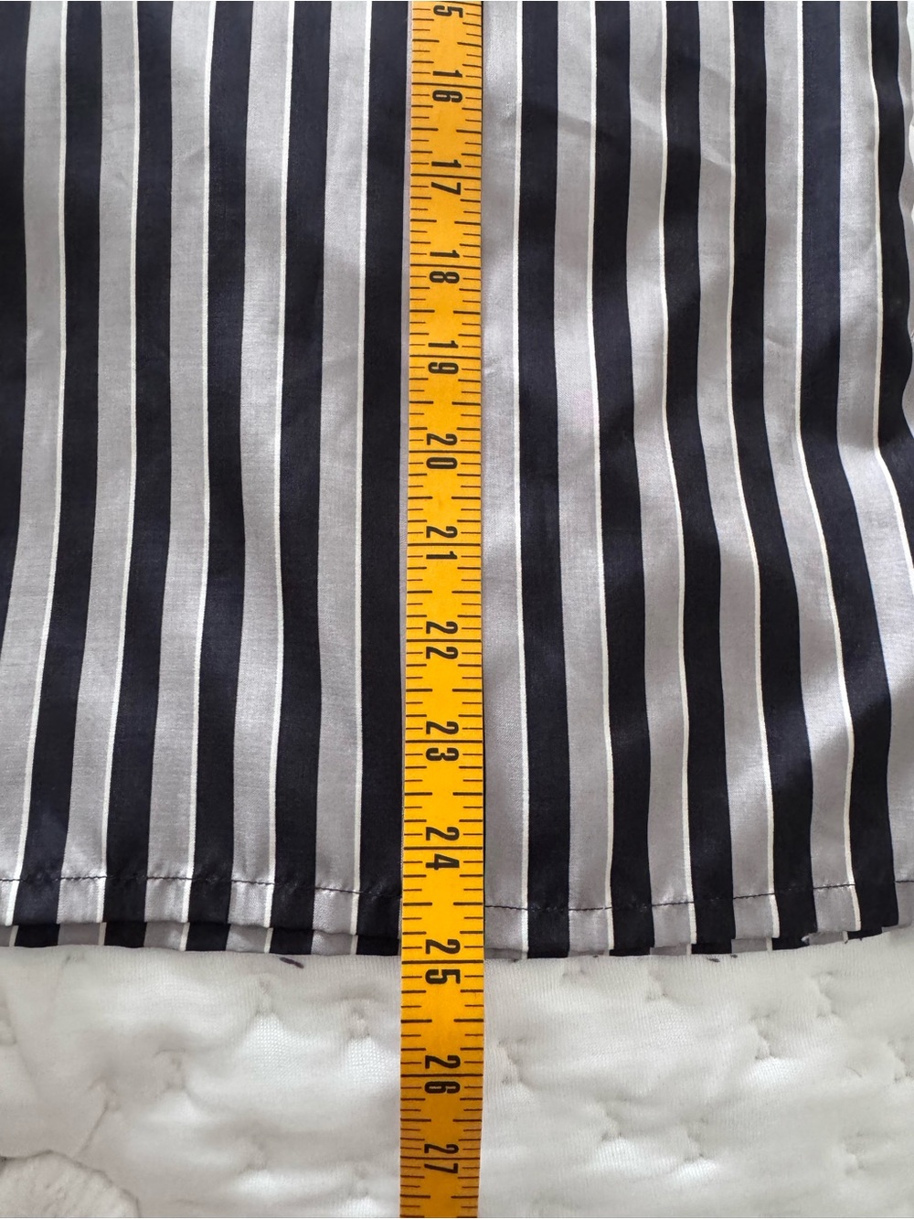 French Vintage Black, Gray, and White Striped & Polka Dot Blouse - Picture 6 of 10